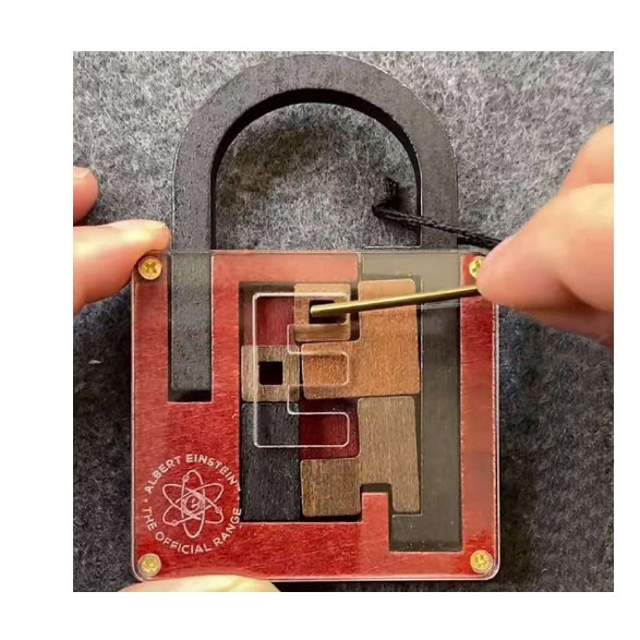 Đồ chơi trí tuệ_Thử thách trí não_Albert Einstein Lock Puzzle_Hack não & Xoắn não_IQ Toys_Giải đố_Thông minh