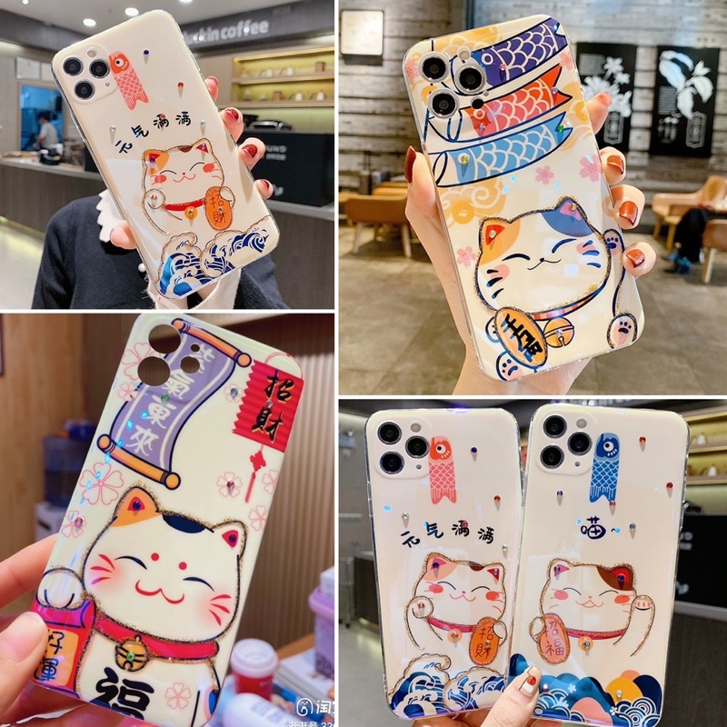 ốp mèo thần tài mẫu mới 2023 iP14/14Promax/13/13Promax/12/12Promax (alocase)