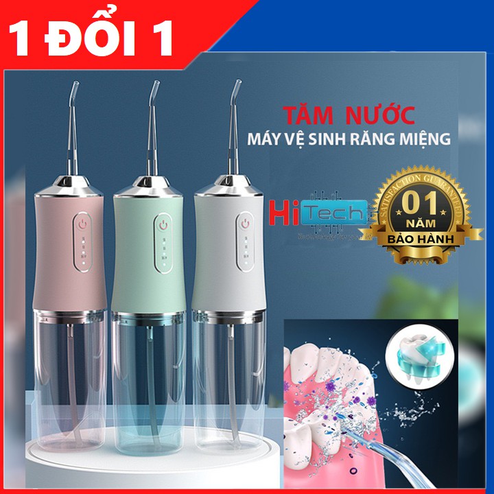 Máy Tăm Nước Cầm Tay Vệ Sinh Răng Miệng Oral irrigator Có Thể Sạc Pin Chống Thấm Nước