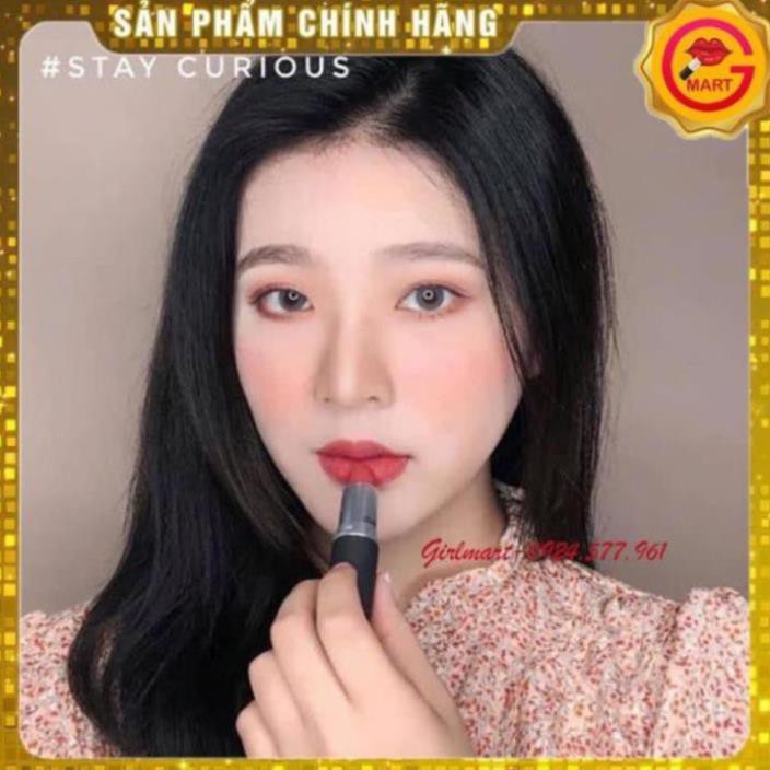 Son MAC Powder Kiss Màu 923 Stay Curious Đỏ Cam Đất