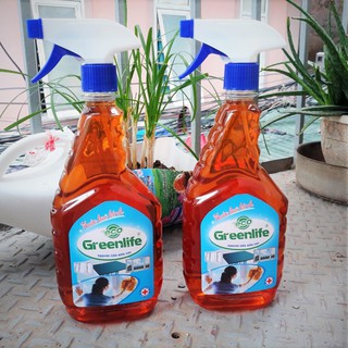 Nước lau kính Greenlife sáng sạch bề mặt kính 450ml