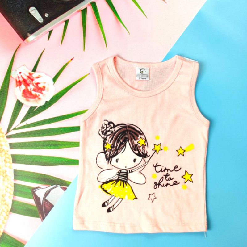 Áo thun ba lỗ cho bé gái siêu dễ thương thích hợp mùa hè