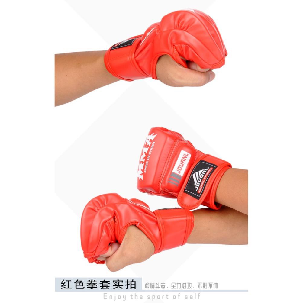 🎁 Găng võ tự do MMA hở ngón ⚡FREE SHIP⚡ Găng tay võ thuật [ HOT ]