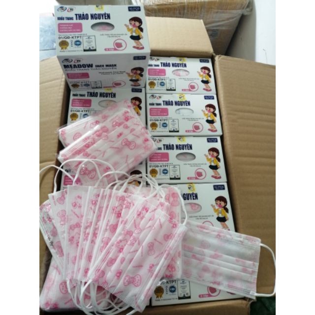 Hộp khẩu trang cho TRẺ EM từ 3- 10 tuổi , 50 chiếc/ hộp