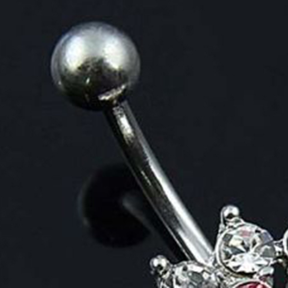 Khuyên Rốn Đính Đá Hình Hoa Sang Trọng