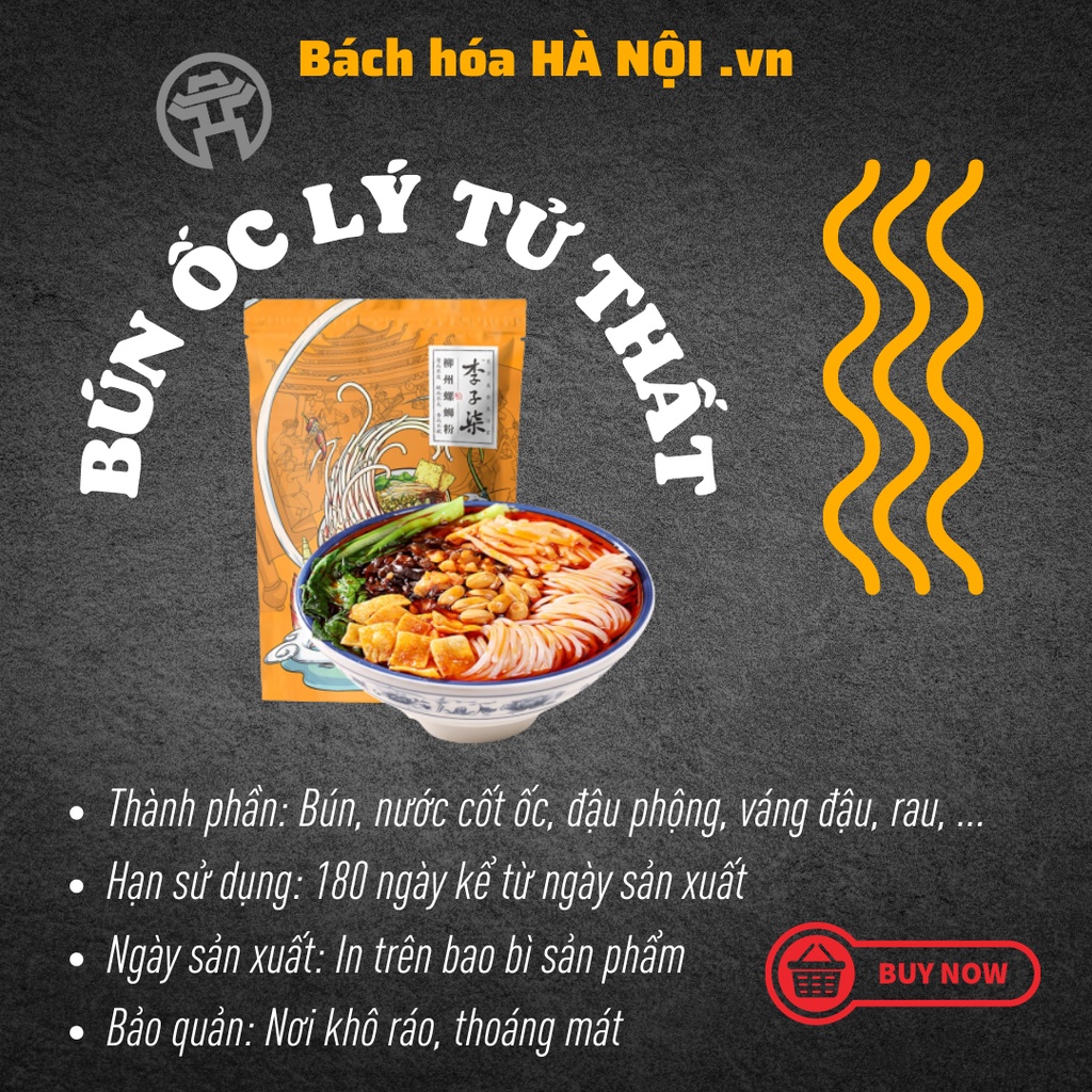 Bún Ốc Liễu Châu Lý Tử Thất Ăn Liền 335g - Món Ngon Nổi Tiếng - Bách hóa HÀ NỘI