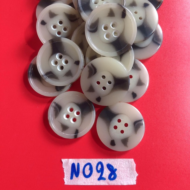 Combo 5 nút áo,khuy áo,cúc áo nâu vằng N028-N031