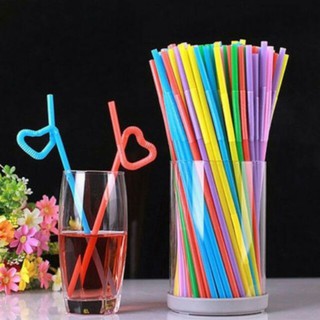 Ống hút sinh tố 1 gói 80 cái nhiều màu