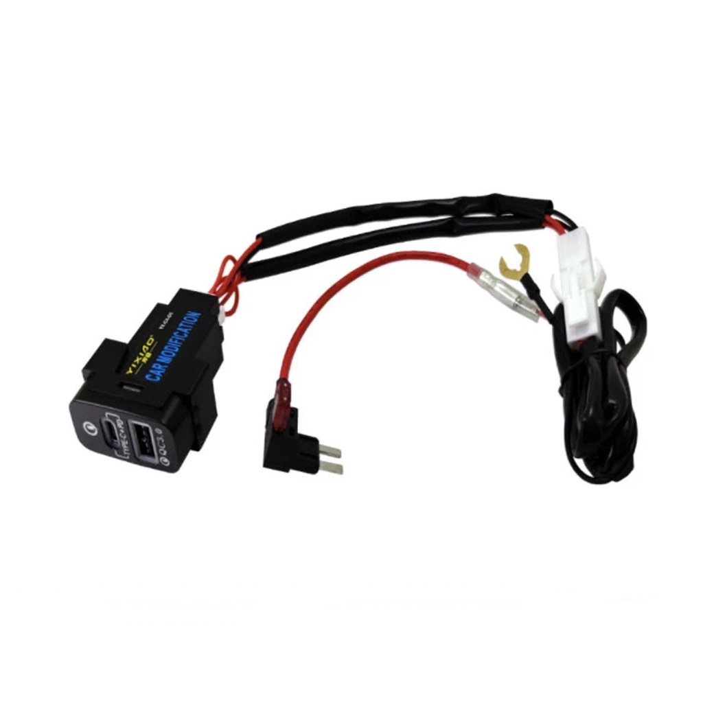 Bộ Sạc Nhanh QC3.0 Giao Diện Type-C Cho Mitsubishi Outlander Pajero Sport Lancer EX ASX V73 V93 V97