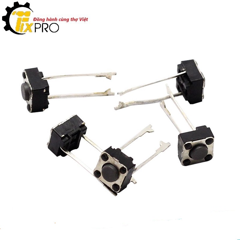 Nút nhấn 6x6x4.3mm 2 chân túi 10c