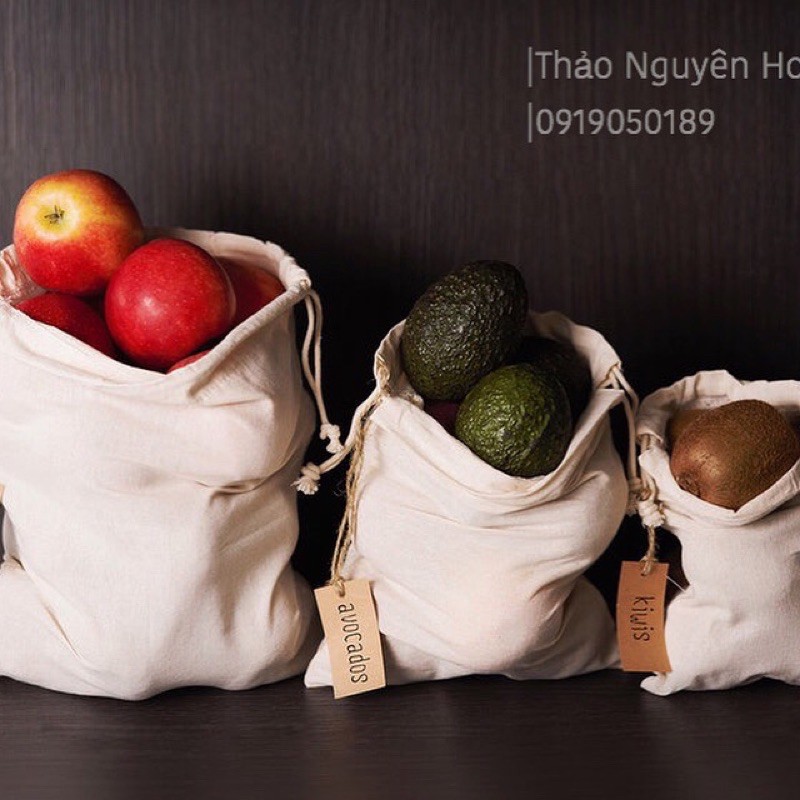Túi vải hữu cơ (3 cỡ)