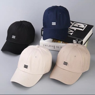 Korean Trendy Sewn On Embroidered Basic Visor Baseball Cap