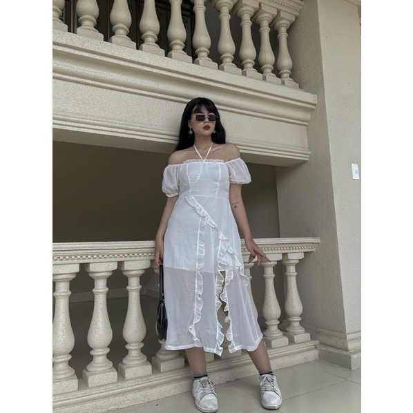 Váy maxi xẻ tà bigsize Aurora