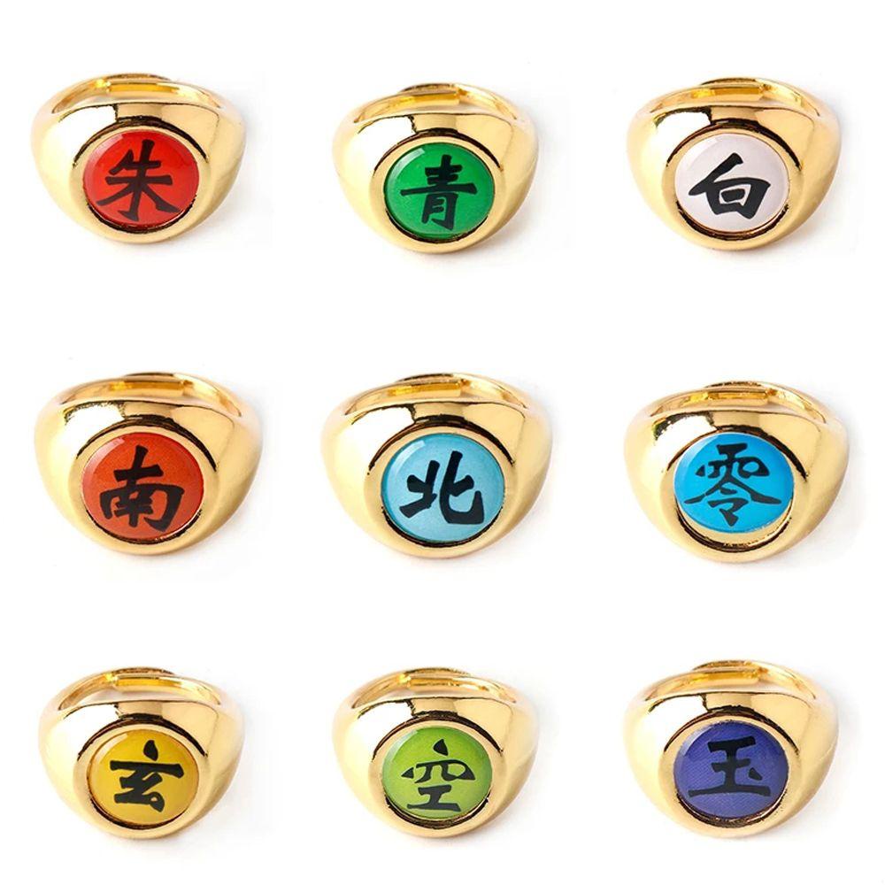 Nhẫn Họa Tiết Anime Itachi Pain Orojimaru Akatsuki Đám Mây Đỏ Dành Cho Cặp Đôi Trẻ Em DIY