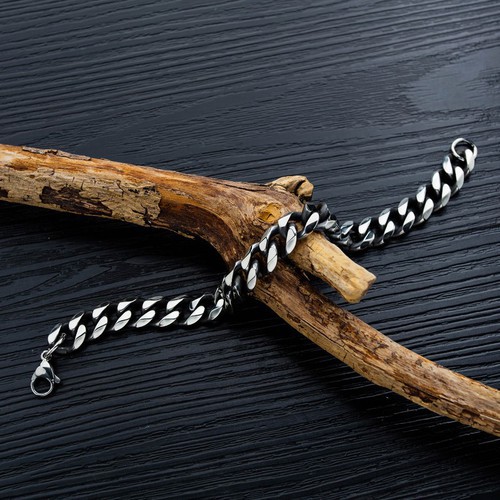 Lắc Tay Nam Dây Xích Titan Ko Đen TT 3282