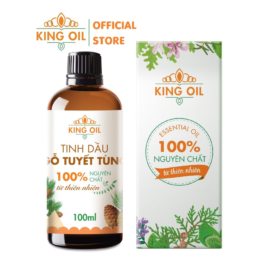 Tinh dầu gỗ Tuyết Tùng (gỗ Hoàng Đàn) nguyên chất hữu cơ từ thiên nhiên - KingOil
