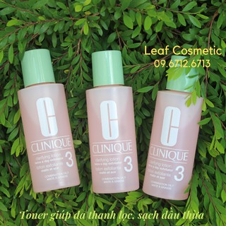 [ Mini 60ml ] Toner Số 3 Làm Sạch Sâu Cho Da Dầu Clinique Clarifying Lotion