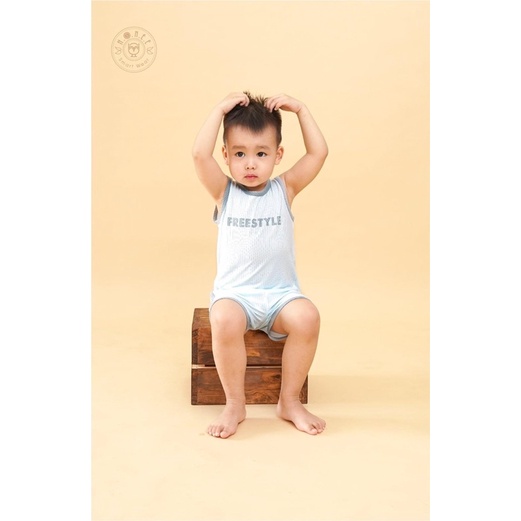 Bộ quần áo ba lỗ free style hrnee dành cho bé trai bé gái thời trang hè