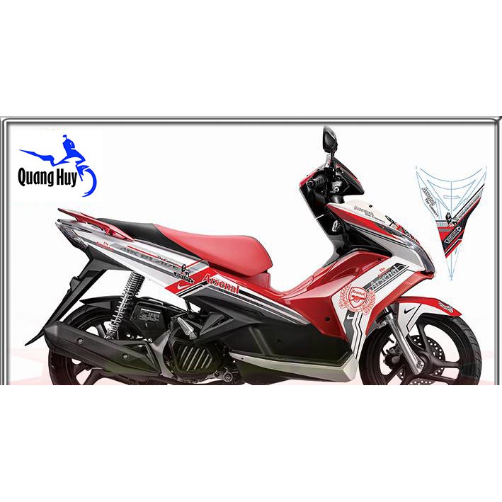 Tem trùm air blade ♦FREESHIP♦ đỏ trắng đời 2013-2014-2015, độ team trùm ab dán phủ dàn áo xe trắng đỏ rẻ đẹp