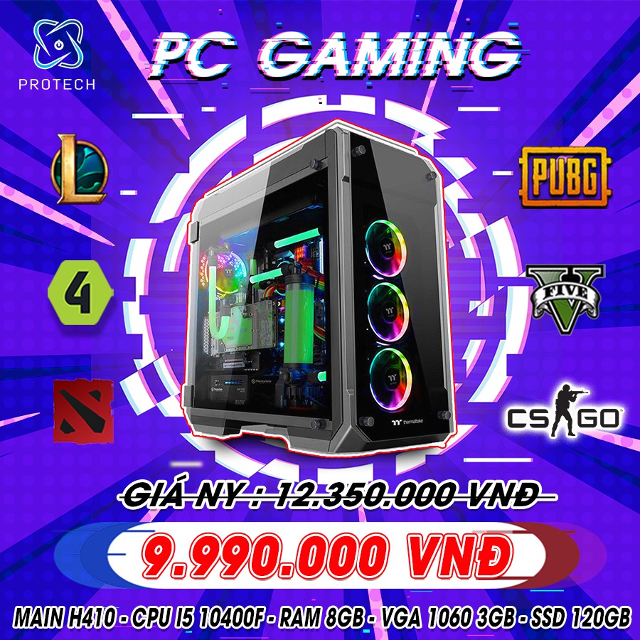Case PC Building Gaming chơi Game, Live Streamer, thiết kế đồ họa, làm văn phòng, Youtube chuyên nghiệp-Protech Computer | BigBuy360 - bigbuy360.vn