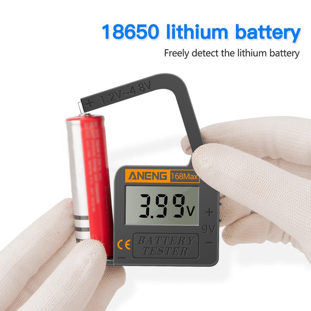 [CHOO] Battery Tester 1A Digital Display Battery Checker Plastic Portable Button Cell Capacity Analyzer