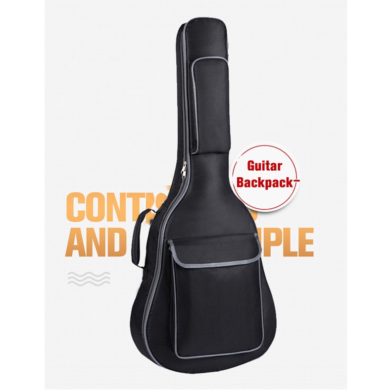 Túi Đựng Đàn Guitar Bằng Vải Oxford Cotton Mềm Có Dây Đeo Vai 36/38/39/40/41 Inch Chống Thấm Nước