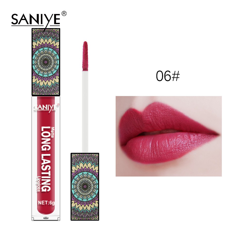 Son môi SANIYE 10 màu lì dạng lỏng chống thấm nước thời thượng L1127 | BigBuy360 - bigbuy360.vn