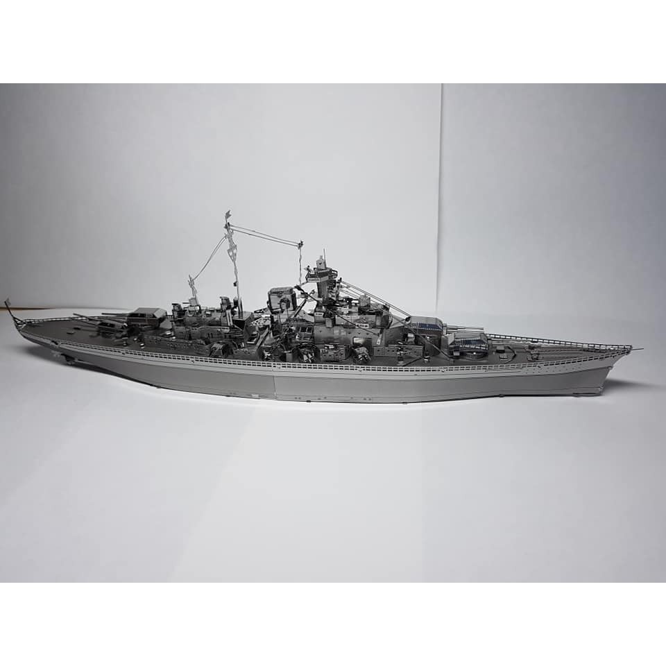 Chưa Ráp Mô Hình Thép 3D Tàu Chiến Thiết Giáp Hạm Hải Quân Đức Piececool Bismarck Battleship