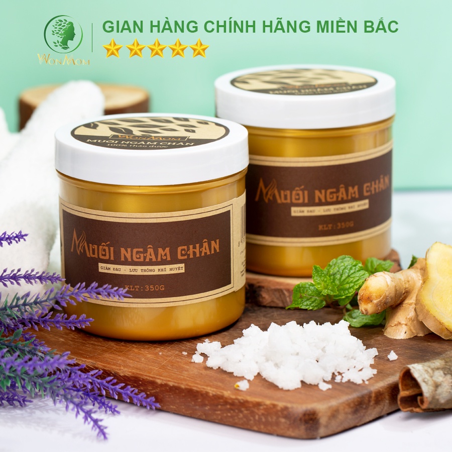 Muối ngâm chân thảo mộc lưu thông khí huyết, giảm đau nhức Wonmom 350g
