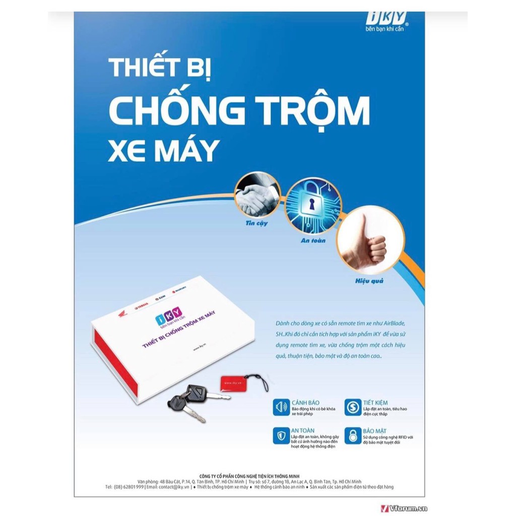 BỘ KHÓA CHỐNG TRỘM IKY FOUND SỬ DỤNG THẺ TỪ VÀ REMOTE