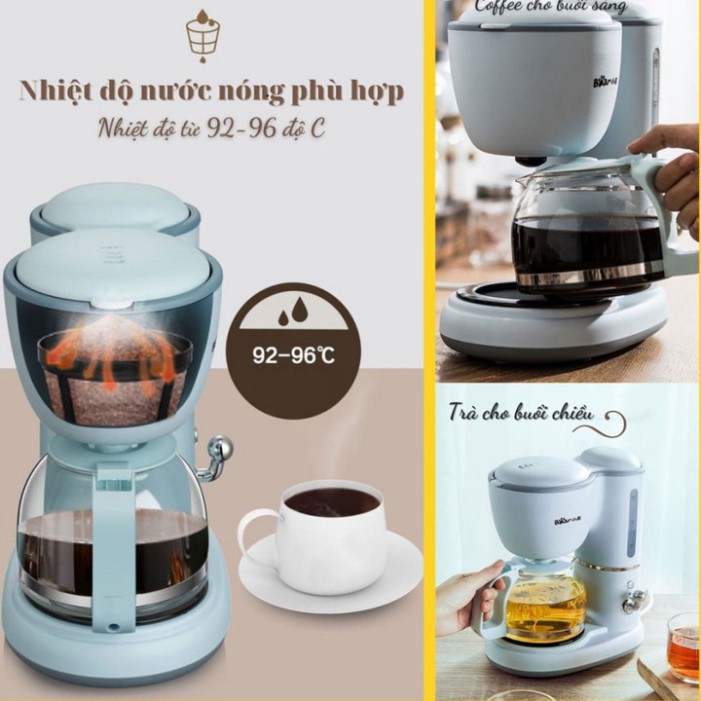 Máy pha cà phê coffee KFJ-A06K1 BEAR màu xanh nhạt AD