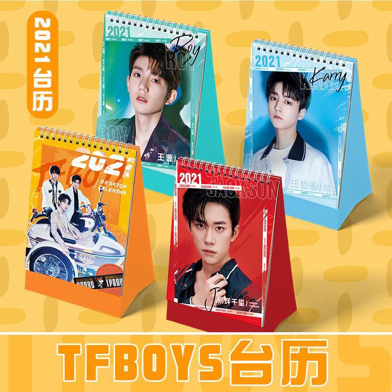 Lịch để bàn 2021 in hình nhóm nhạc TFBOYS Dịch Dương Thiên Tỉ/ Vương Tuấn Khải