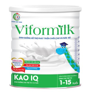 Sữa bột Viformilk Kao IQ cho trẻ phát triển chiều cao, trí não và tăng cường sức đề kháng, hộp 900g