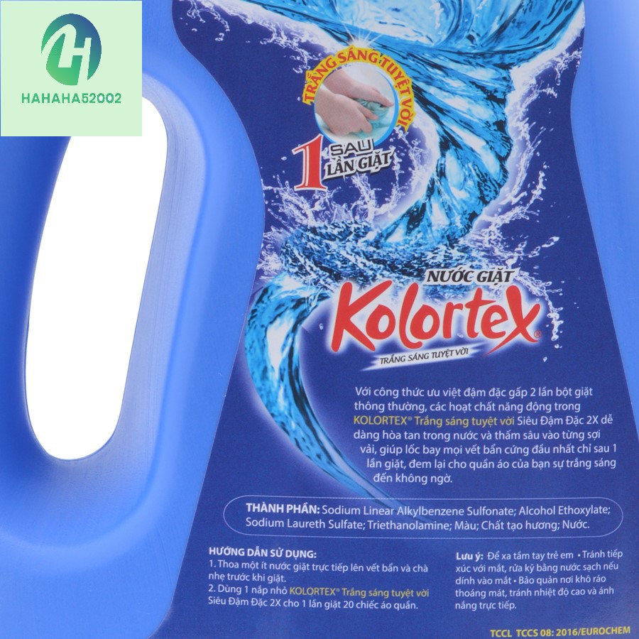 Nước giặt trắng sáng KOLORTEX - hương hoa thiên nhiên 1000ml/chai