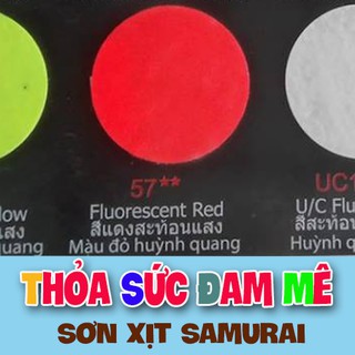 Combo sơn mâm huỳnh quang màu đỏ 57 Samurai