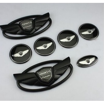 Bộ Logo xe Hyundai Genesis cánh chim 7 chi tiết dùng cho các loại xe