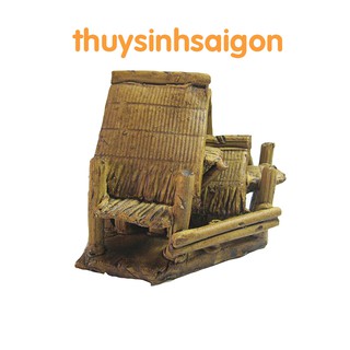 Mô hình gốm nhà lá trang trí hồ cá cảnh , bể thủy sinh