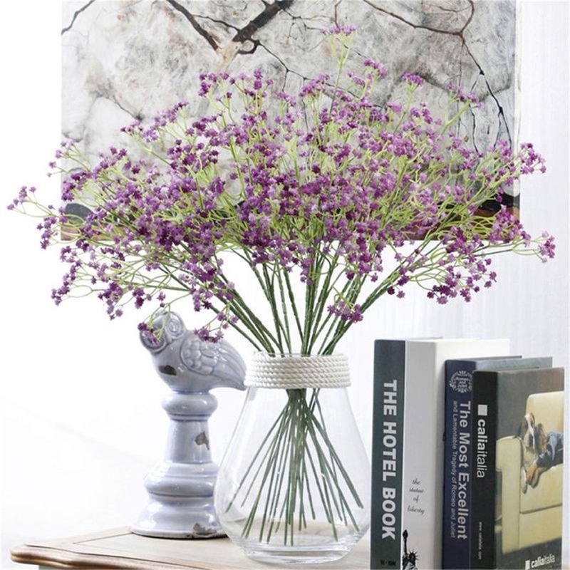 Bó nhánh hoa giả xinh xắn dùng trang trí gypsophila