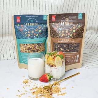 Ngũ Cốc Granola Cao Cấp Gạch Đỏ 250g Giàu Hạt , Không Tinh Bột, Không Đường