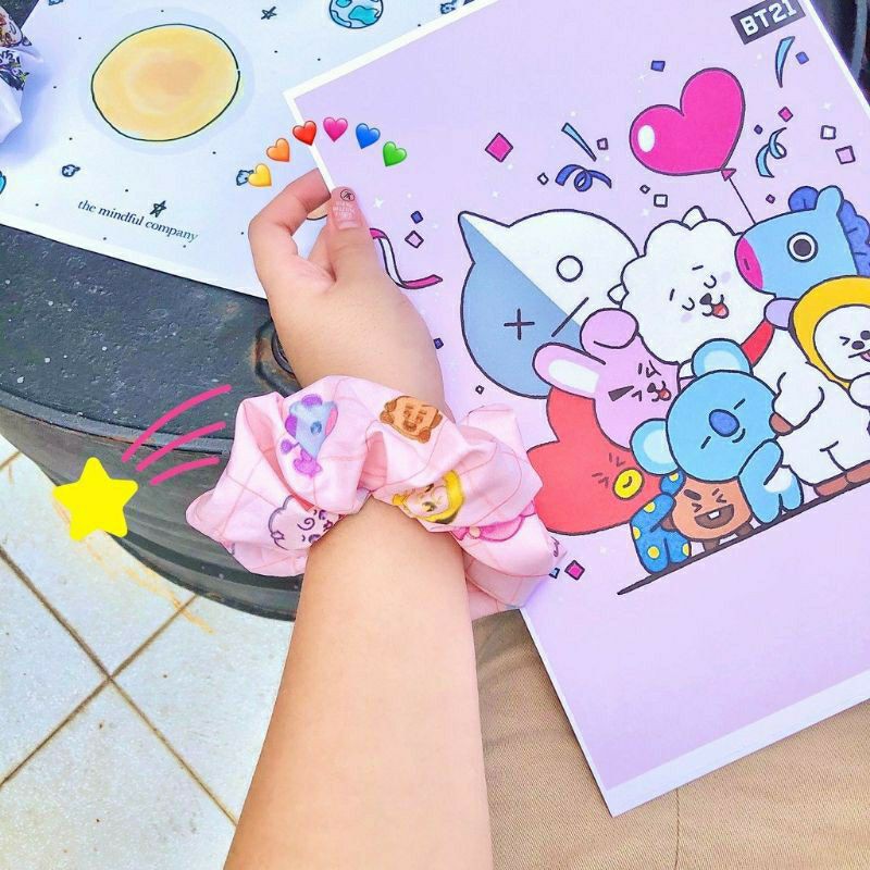 cột tóc sunchies BTS, BT21 shop giao hàng đủ