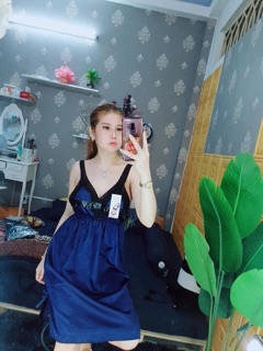 Đầm ngủ lụa ren to ko mút