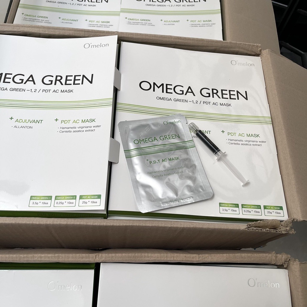 Set 10 Bộ kit chăm sóc da mụn Omega Green tại nhà spa HÀn Quốc hàng Omelon