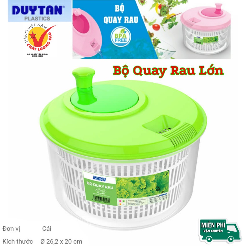 Bộ quay rau lớn Duy Tân (Ø 26,2 x 20 cm)