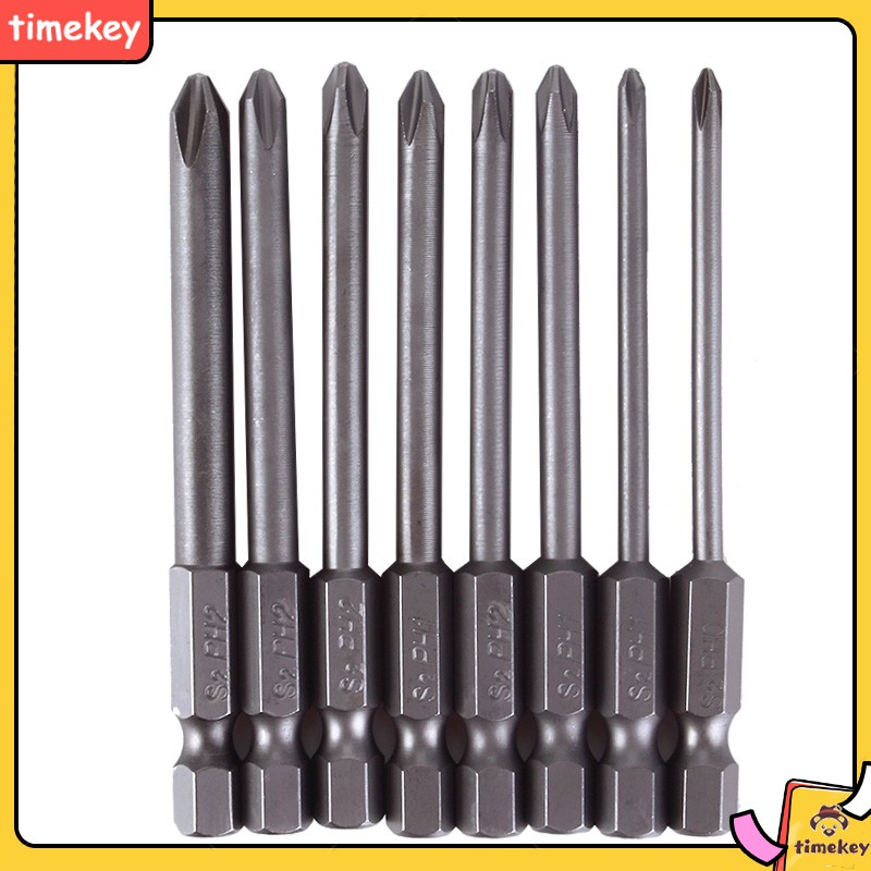 Bộ 8 đầu vít chữ thập 1/4" lục giác