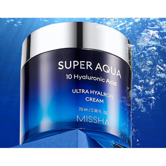 Kem Dưỡng Missha Super Aqua Ultra Hyaluron Cream Dưỡng Ẩm và Phục Hồi Da 70ml
