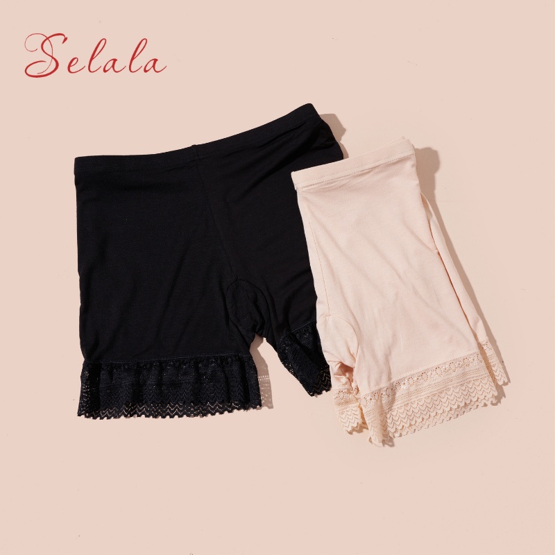 Quần Mặc Váy Selala Phối Ren Dáng Ôm Nâng trọn Vòng 3 Thông Thoáng QV06