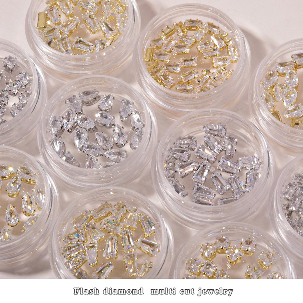 Hộp 20 Hạt Đá Kim Cương Giả Lấp Lánh Trang Trí Móng Tay Nghệ Thuật Cho Nữ