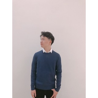 áo len cổ tron nam