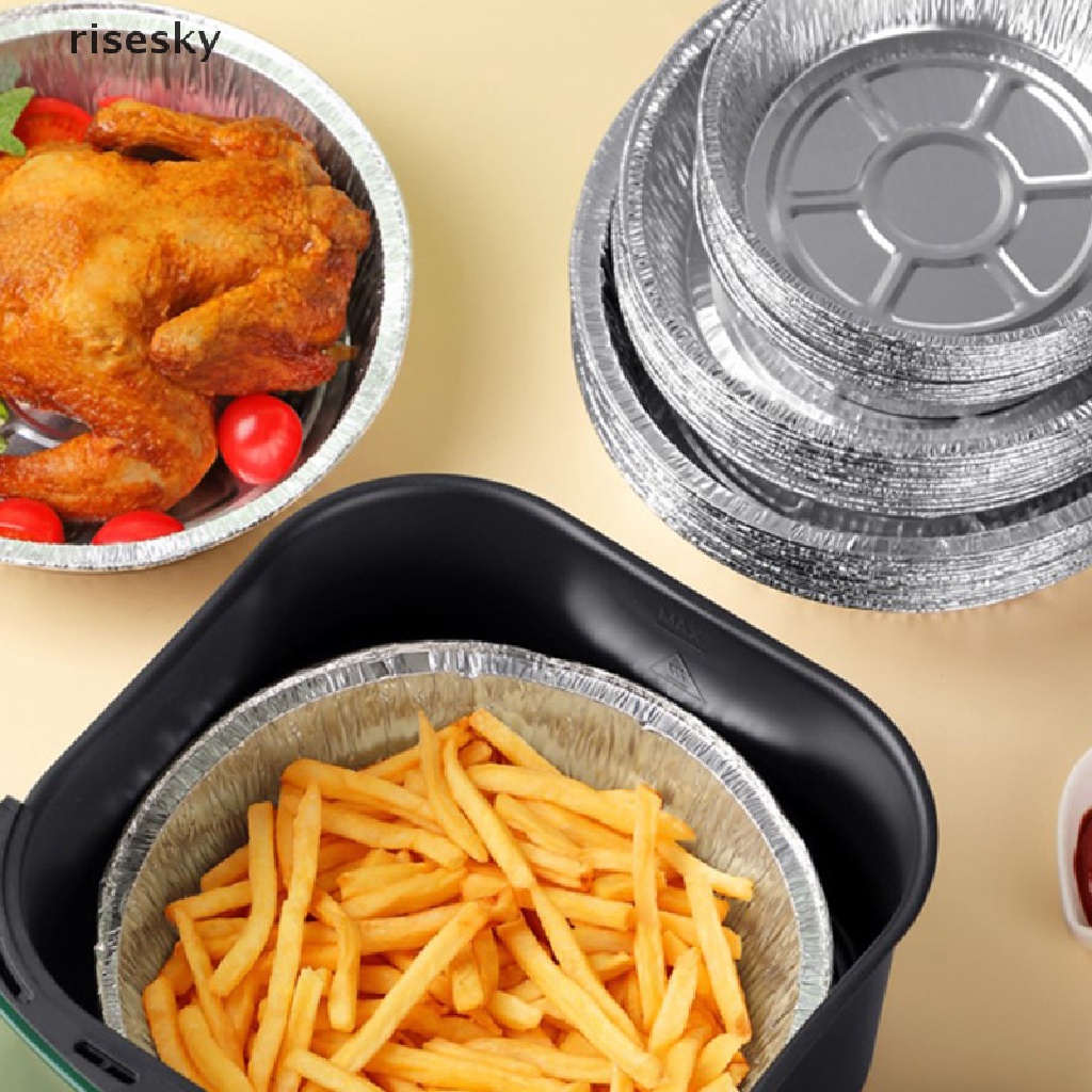 Bộ 25 Giấy Bạc Chống Dầu Dùng Một Lần Cho Nồi Chiên Không Dầu ♨Trên đó