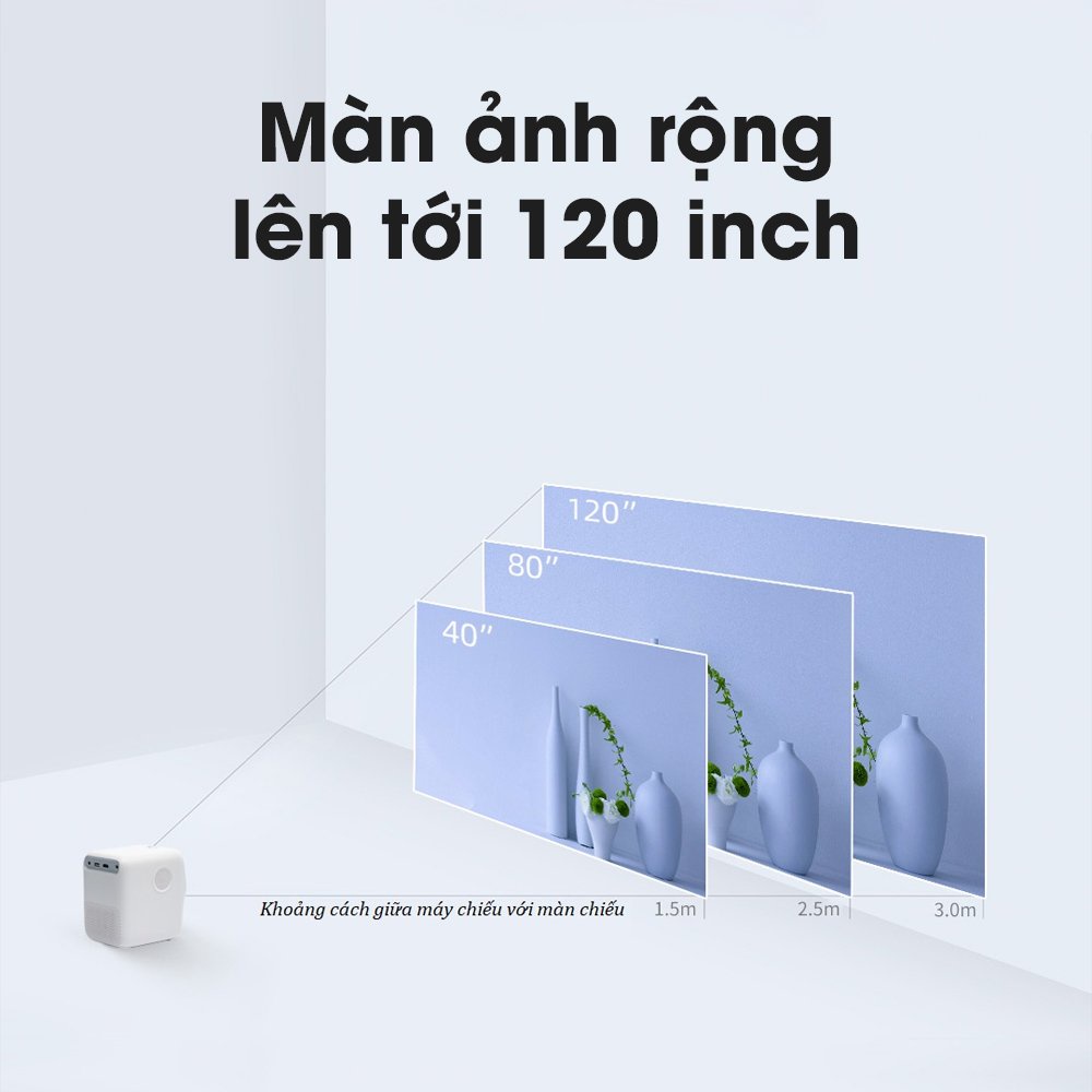 Máy Chiếu Thông Minh Wanbo T2 MAX LCD Hỗ Trợ Đèn LED 1080P hỗ trợ AI / Máy chiếu Mini X1 Pro - BẢN QUỐC TẾ